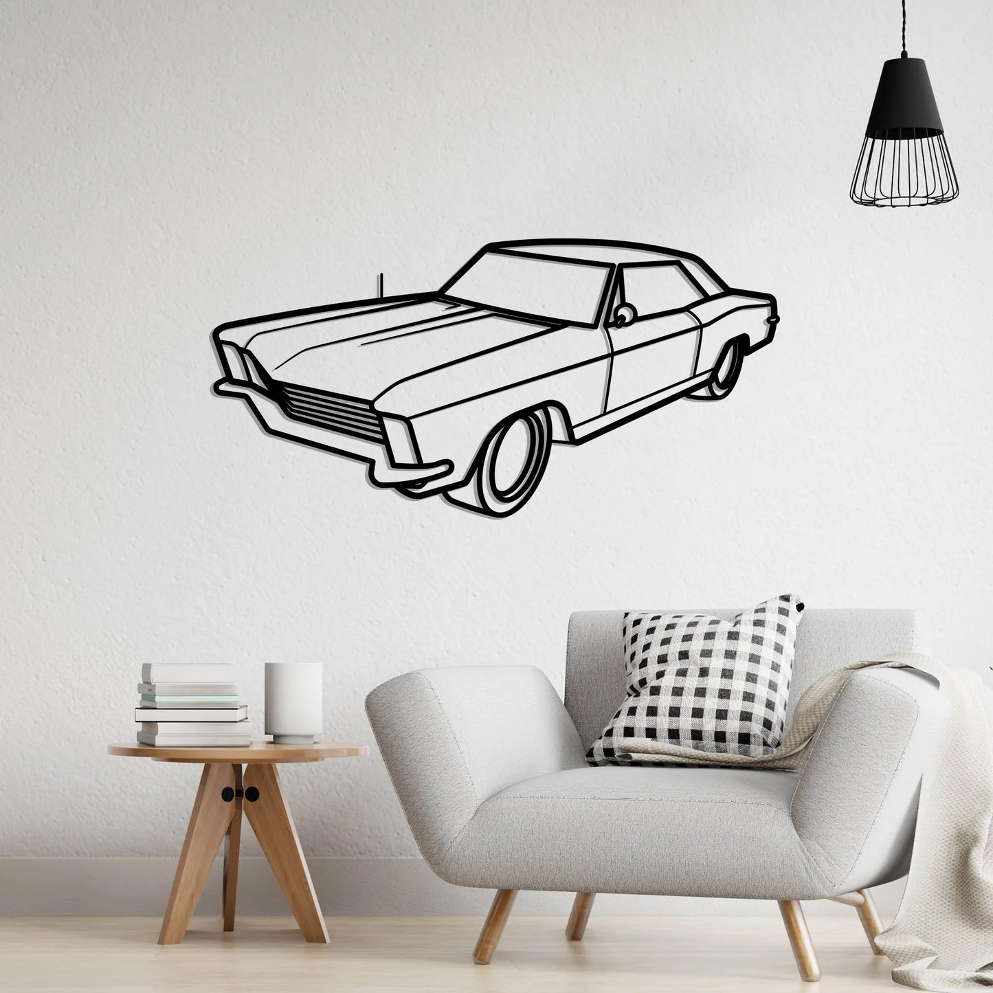 1965 Buick Riviera Metal Silhouette Metal Wall Art