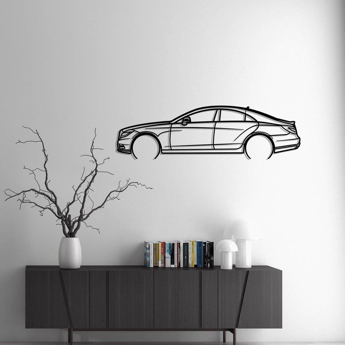 2013 Mercedes-Benz CLS 550 Metal Silhouette Metal Wall Art