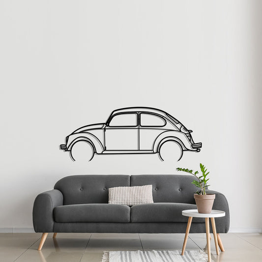 Volkswagen Beetle Metal Silhouette Metal Wall Art