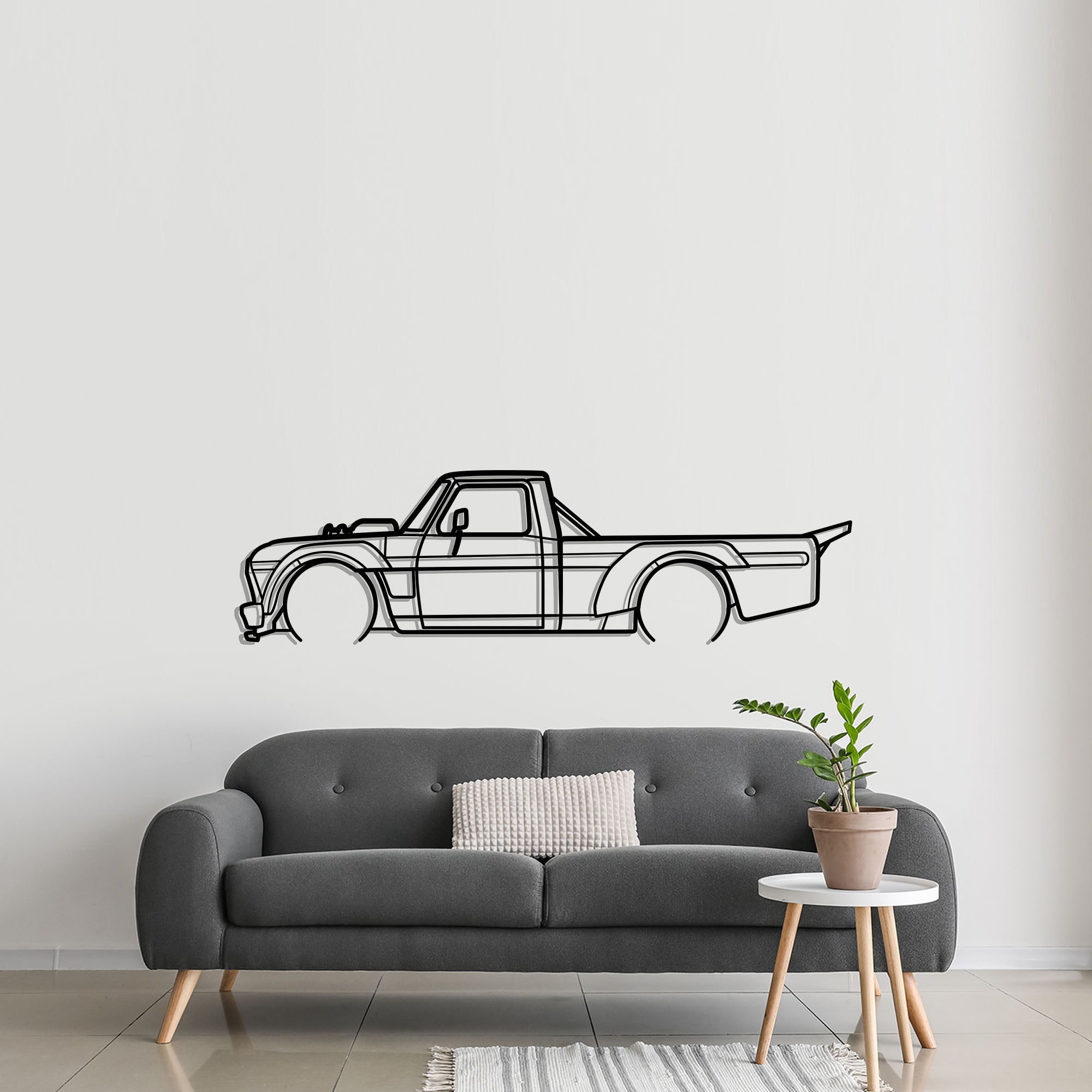 Ford F-150 Hoonitruck Metal Silhouette Metal Wall Art – Car Wall Decor