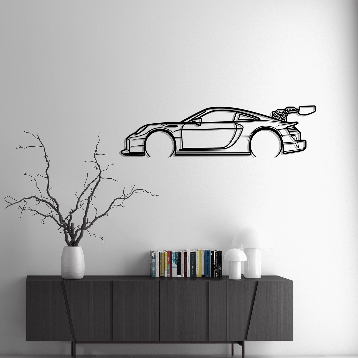 Porsche 911 GT2 RS Clubsport 25 Metal Silhouette Metal Wall Art