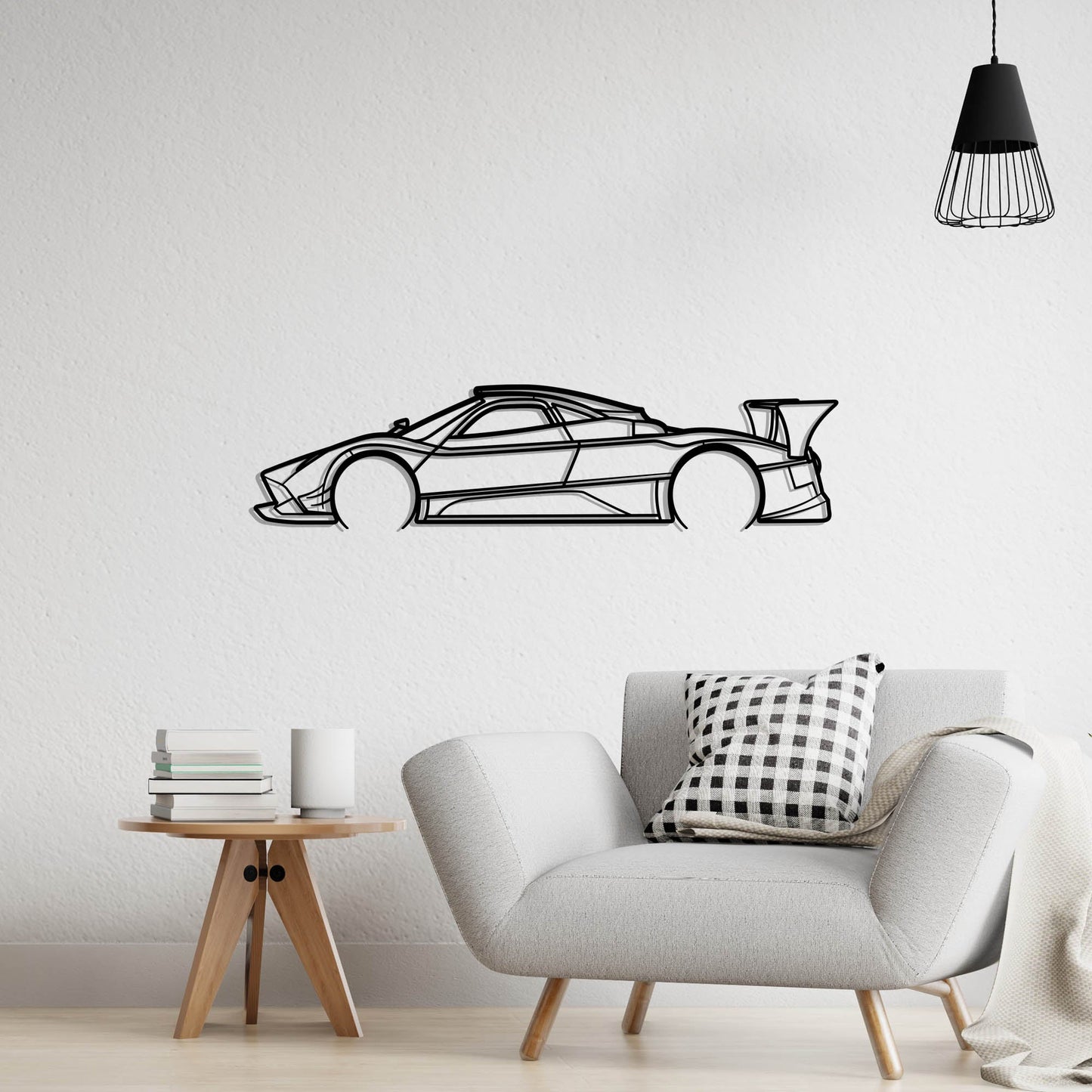 Pagani Zonda R Metal Silhouette Metal Wall Art