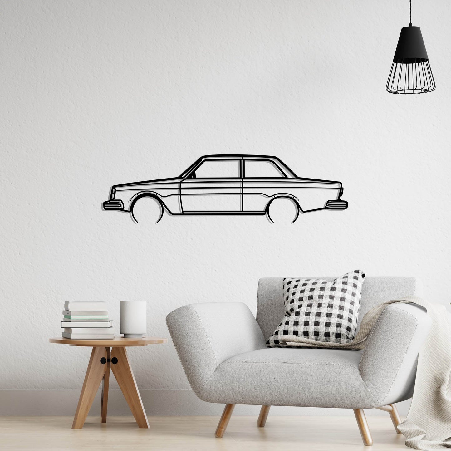 1978 Volvo 242 Metal Silhouette Metal Wall Art