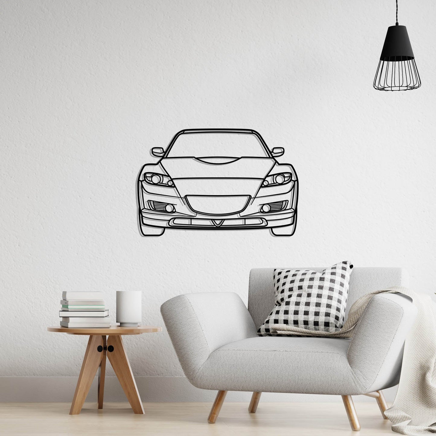 2005 Mazda RX-8 Front Metal Silhouette Metal Wall Art