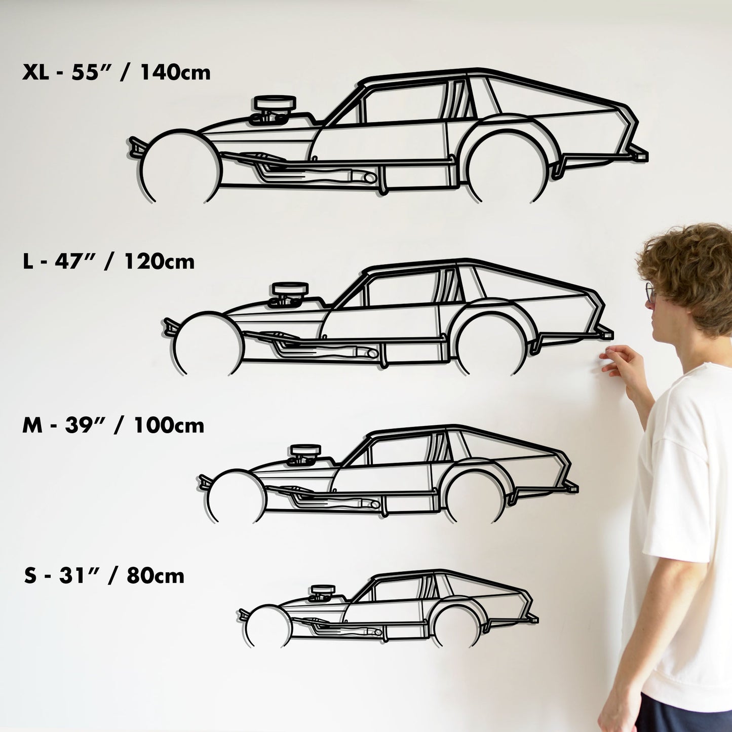 Nascar Modified Race Car Metal Silhouette Metal Wall Art