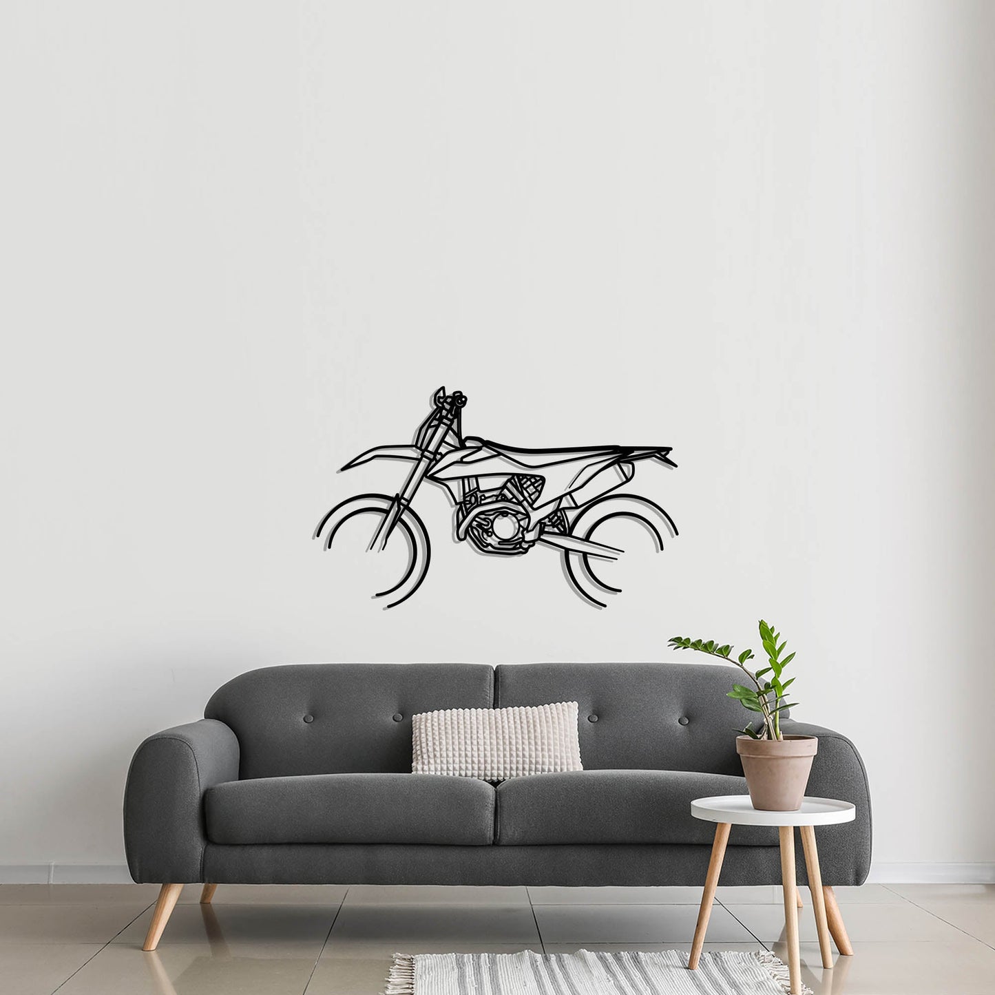 KTM EXC 500 Metal Silhouette Metal Wall Art