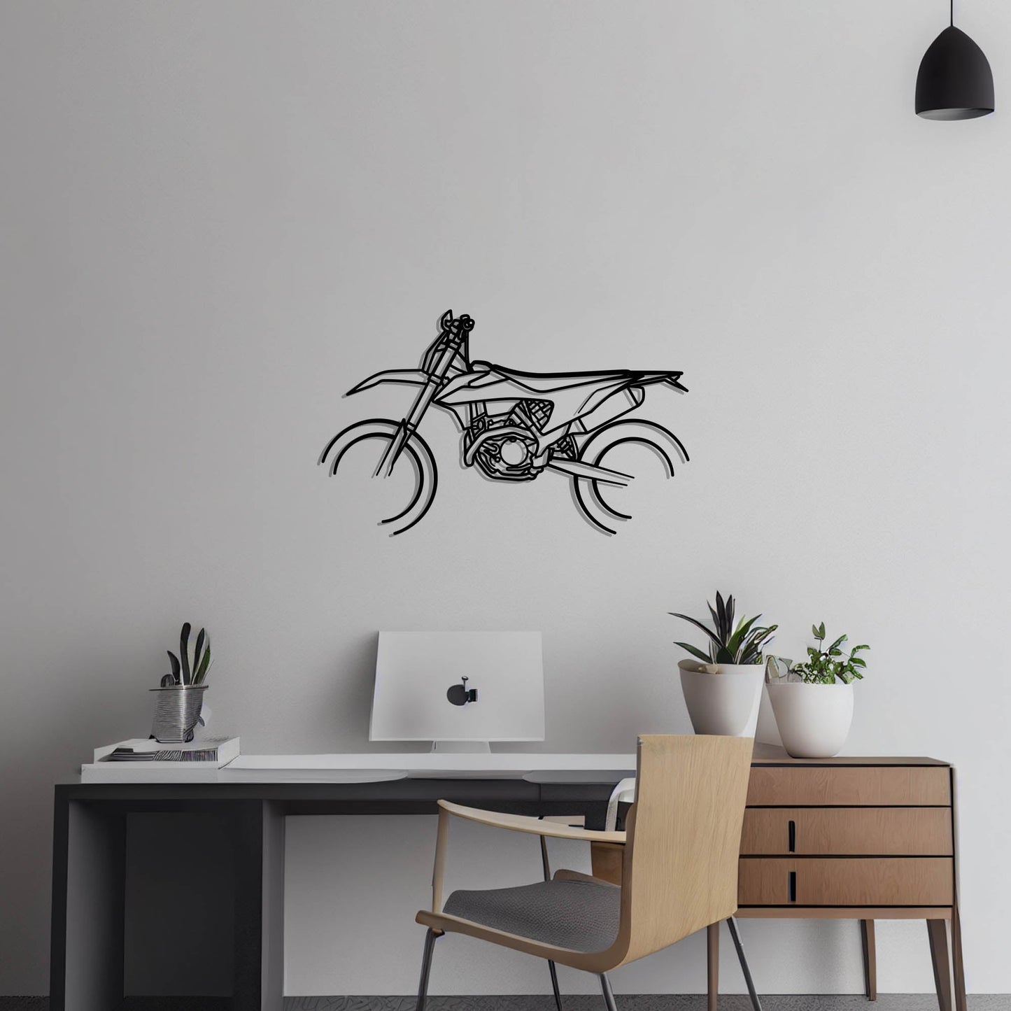 KTM EXC 500 Metal Silhouette Metal Wall Art