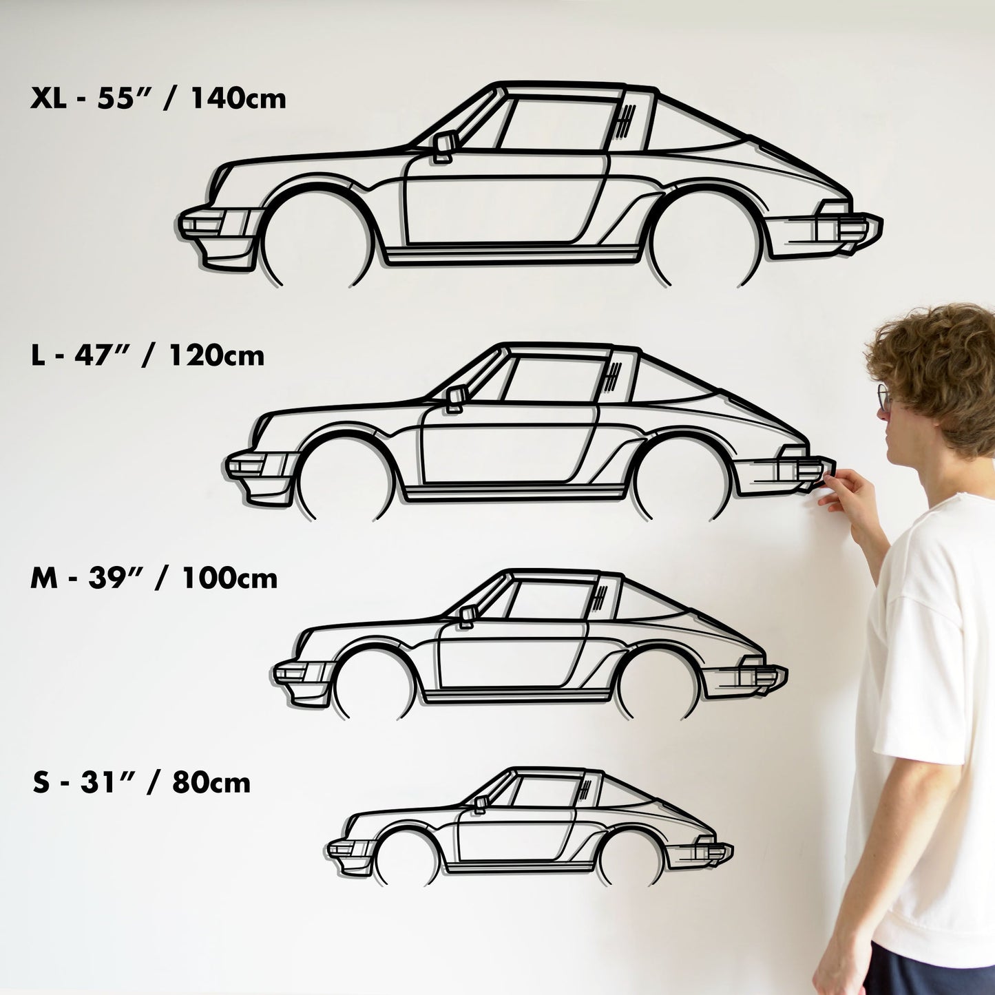 1978 Porsche 911 Targa Metal Silhouette Metal Wall Art