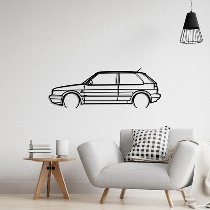 Volkswagen Golf GTI Mk2 Metal Silhouette Metal Wall Art