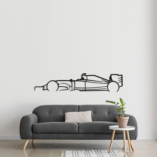 F1 Car Metal Silhouette Metal Wall Art