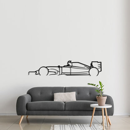 F1 Car Metal Silhouette Metal Wall Art