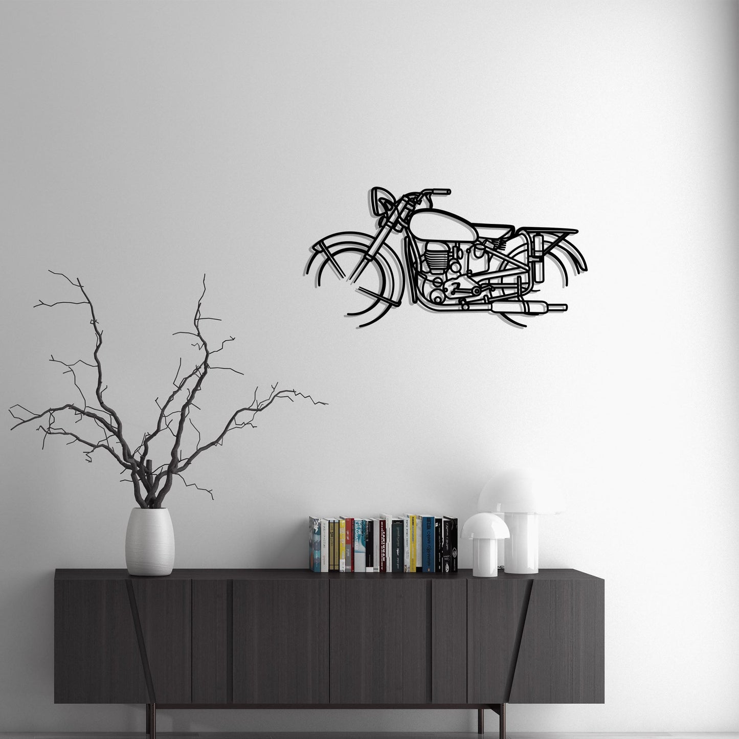 1951 Gillet Herstal Estafette 500 Metal Silhouette Metal Wall Art