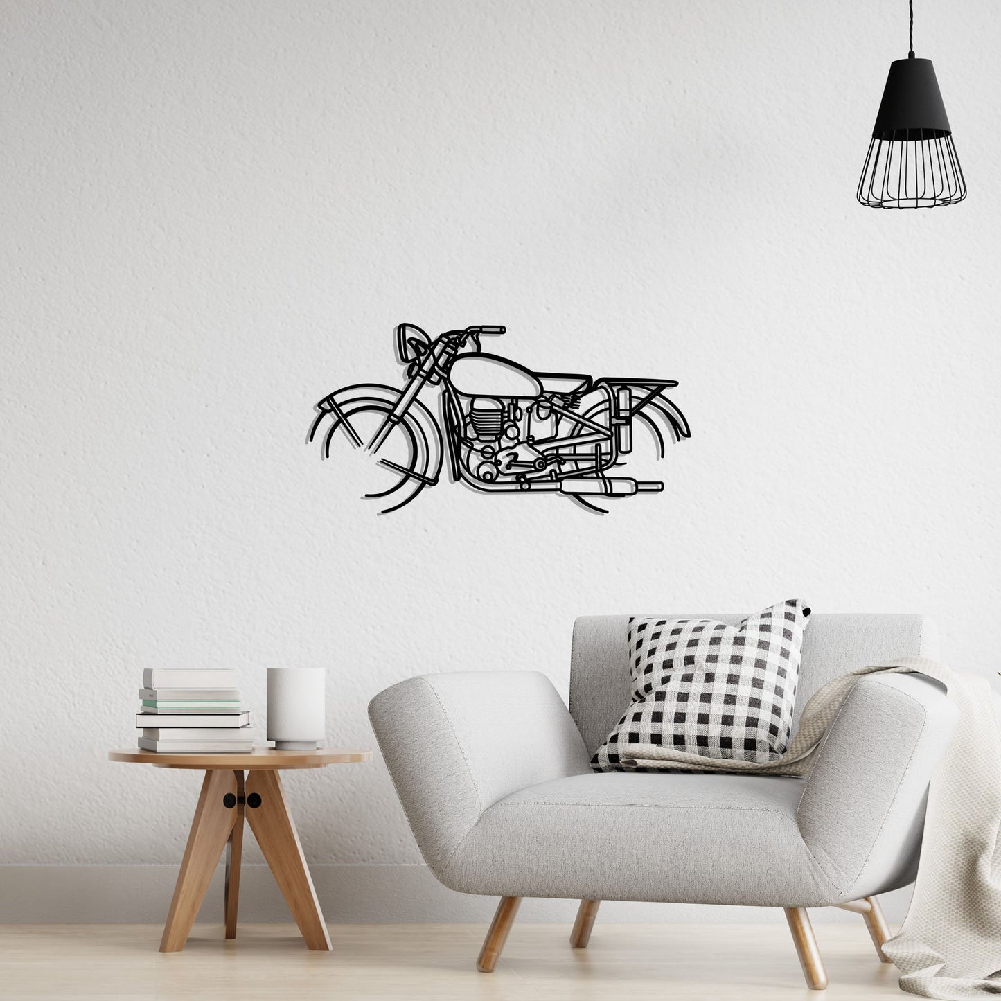 1951 Gillet Herstal Estafette 500 Metal Silhouette Metal Wall Art