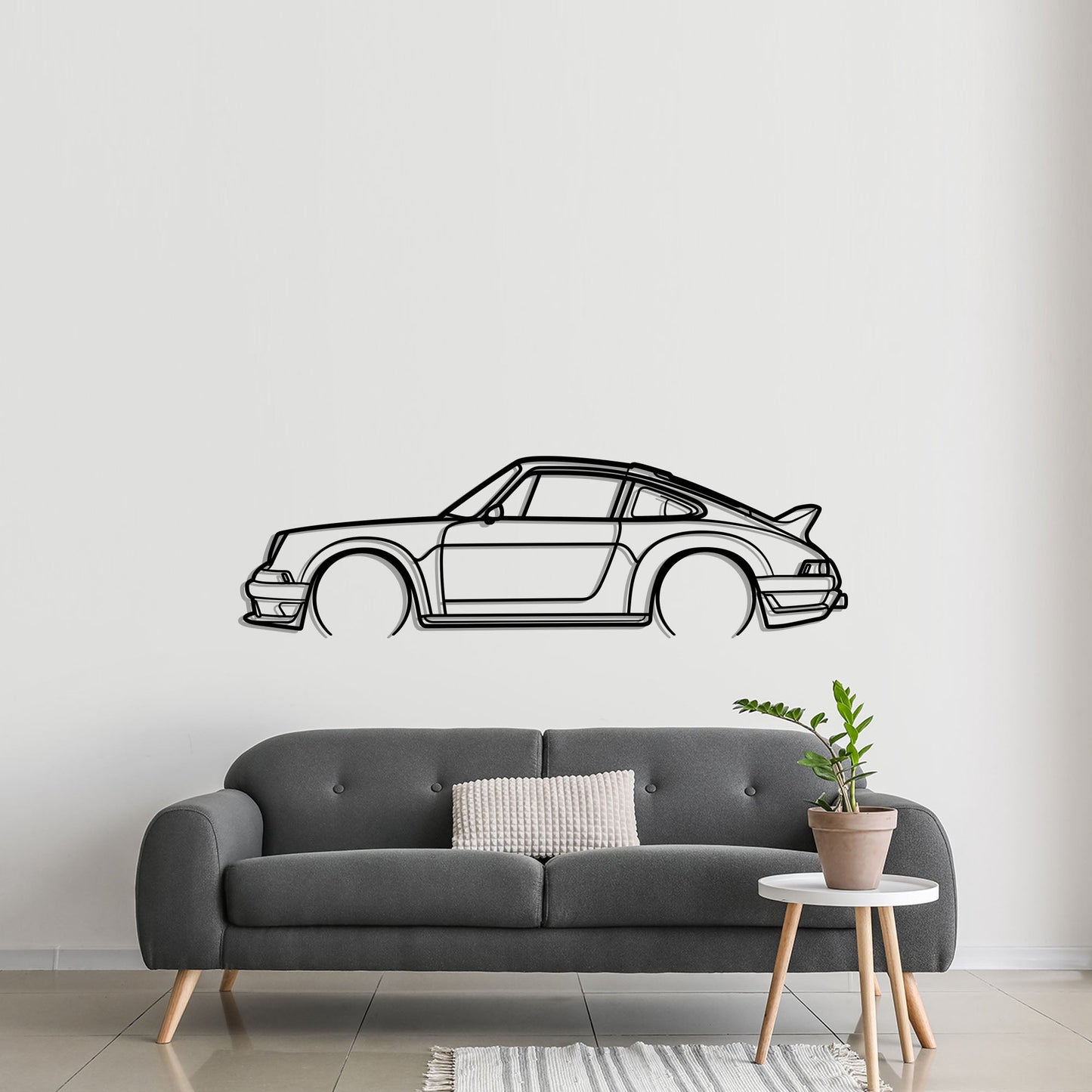 Porsche 911 (964) S Singer Metal Silhouette Metal Wall Art