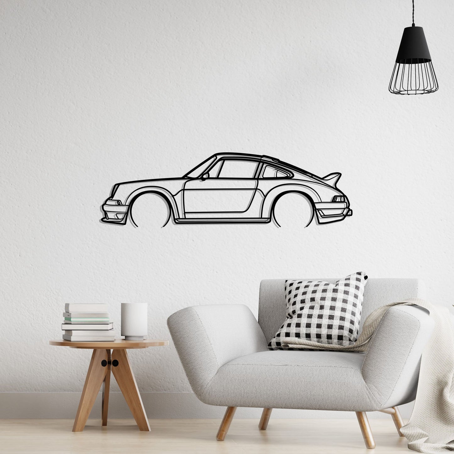 Porsche 911 (964) S Singer Metal Silhouette Metal Wall Art