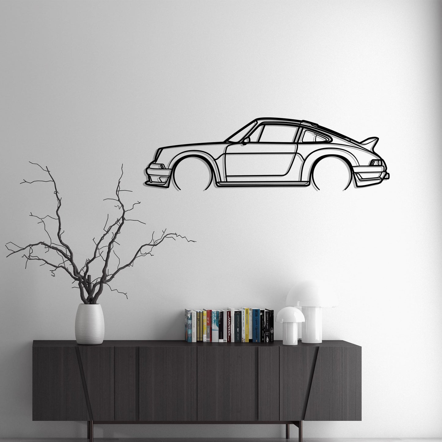 Porsche 911 (964) S Singer Metal Silhouette Metal Wall Art