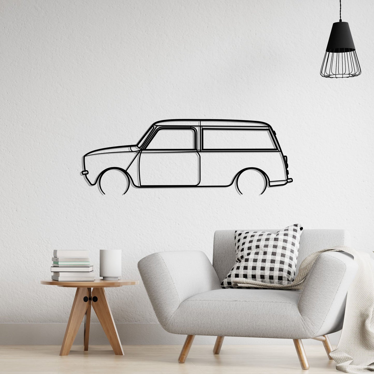 1977 Mini Clubman Estate Metal Silhouette Metal Wall Art
