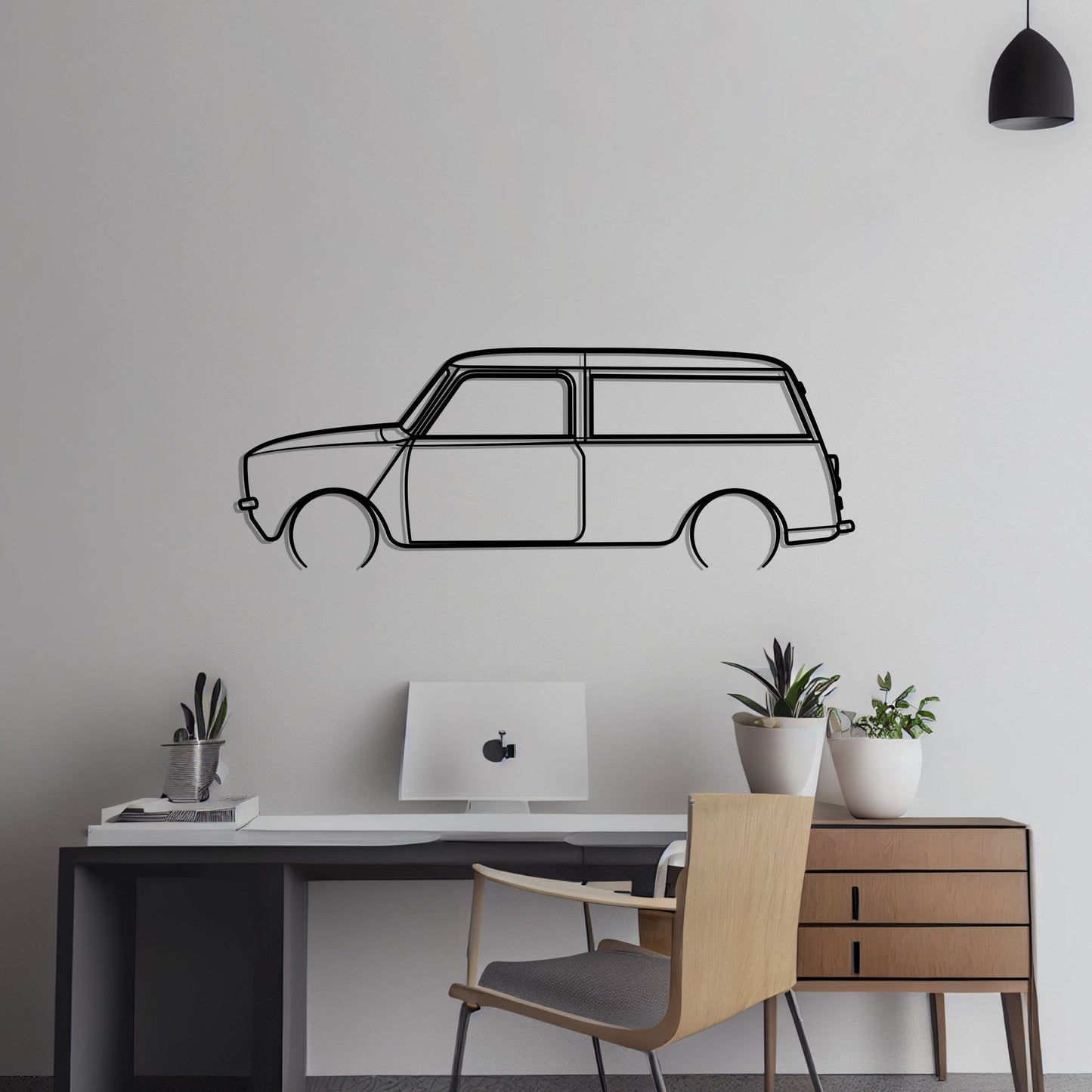 1977 Mini Clubman Estate Metal Silhouette Metal Wall Art