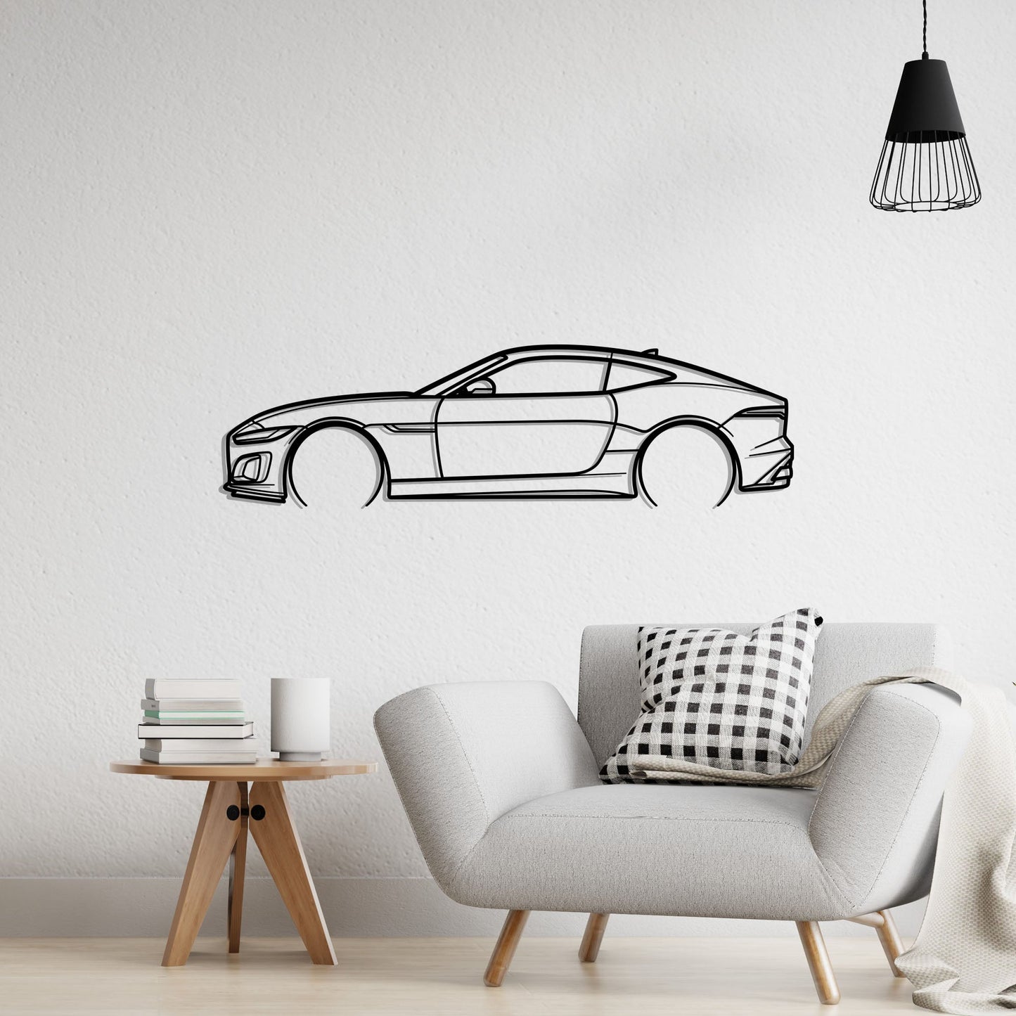 2019 Jaguar F Type Metal Silhouette Metal Wall Art