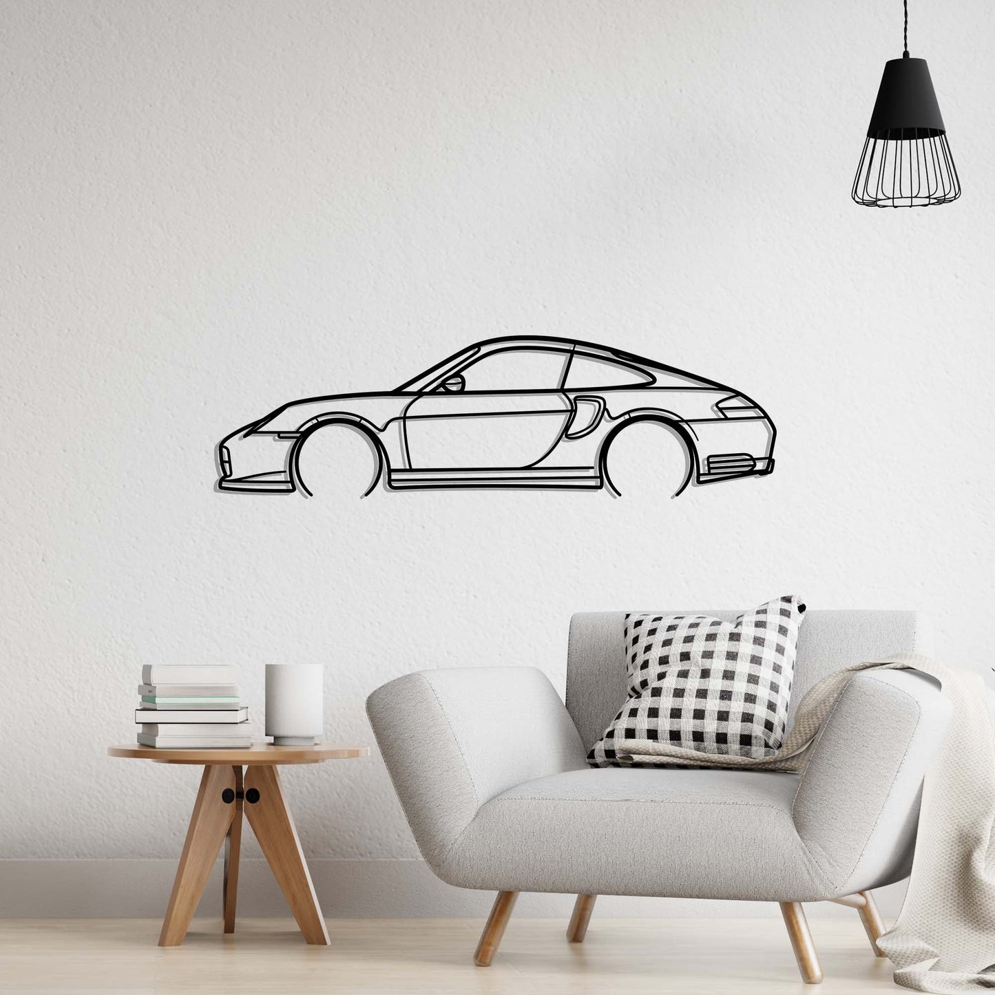 Porsche 911 (996) Carrera 4 Metal Silhouette Metal Wall Art