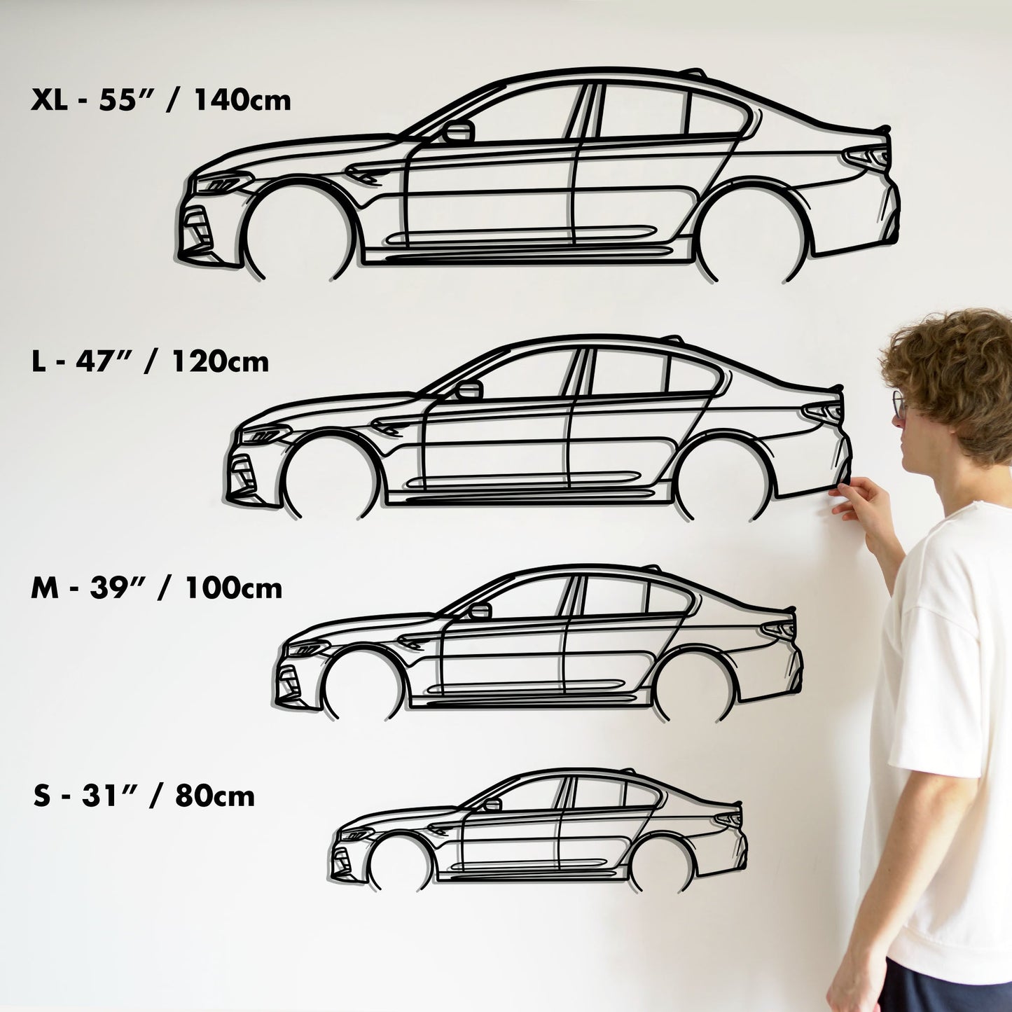 2022 BMW M5 CS Metal Silhouette Metal Wall Art