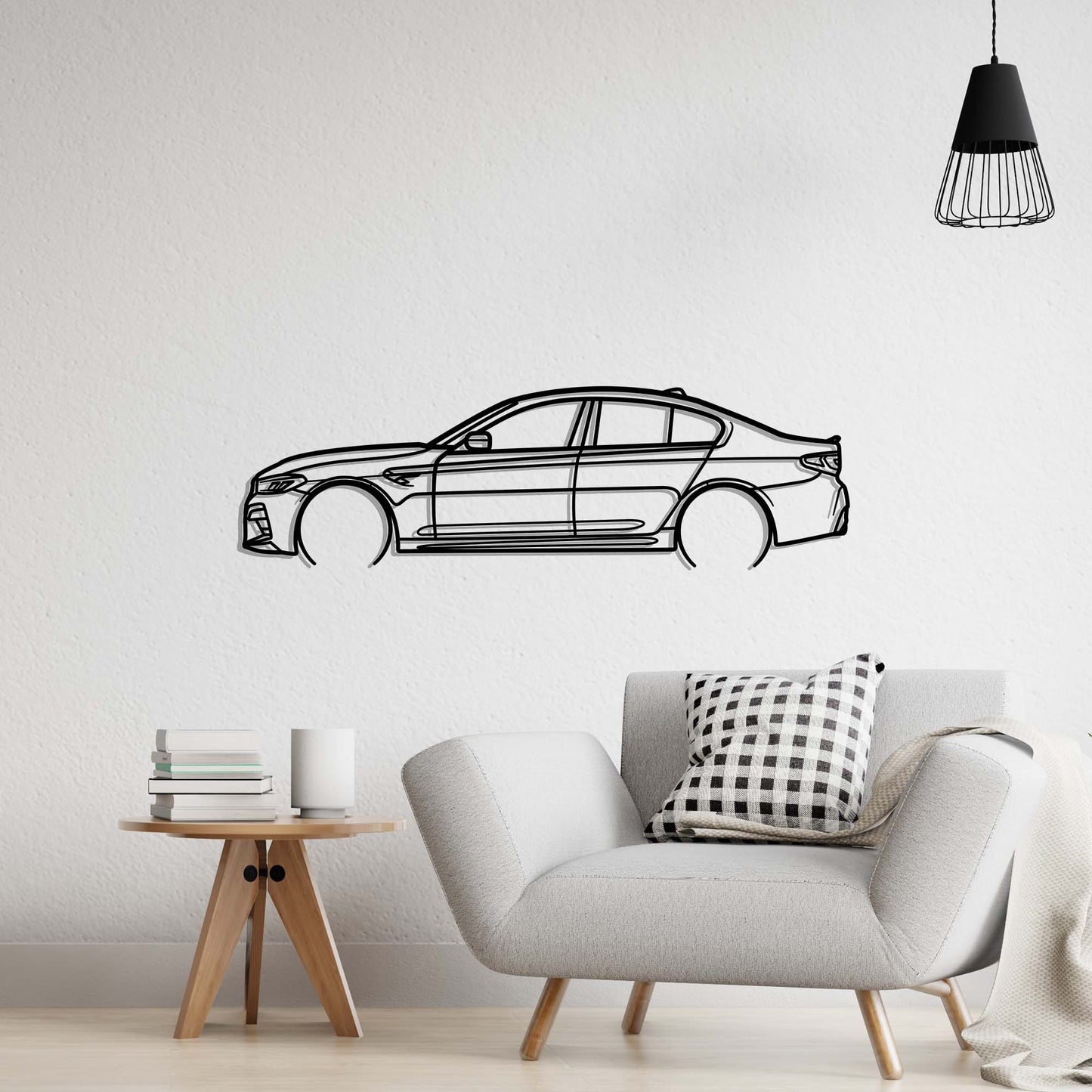 2022 BMW M5 CS Metal Silhouette Metal Wall Art