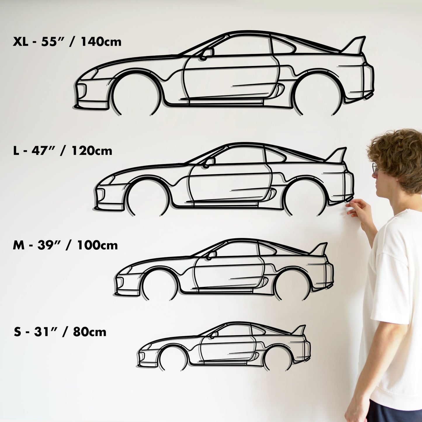 Toyota Supra MK4 Metal Silhouette Metal Wall Art