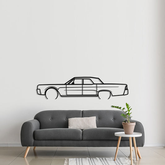 1963 Lincoln Continental Metal Silhouette Metal Wall Art