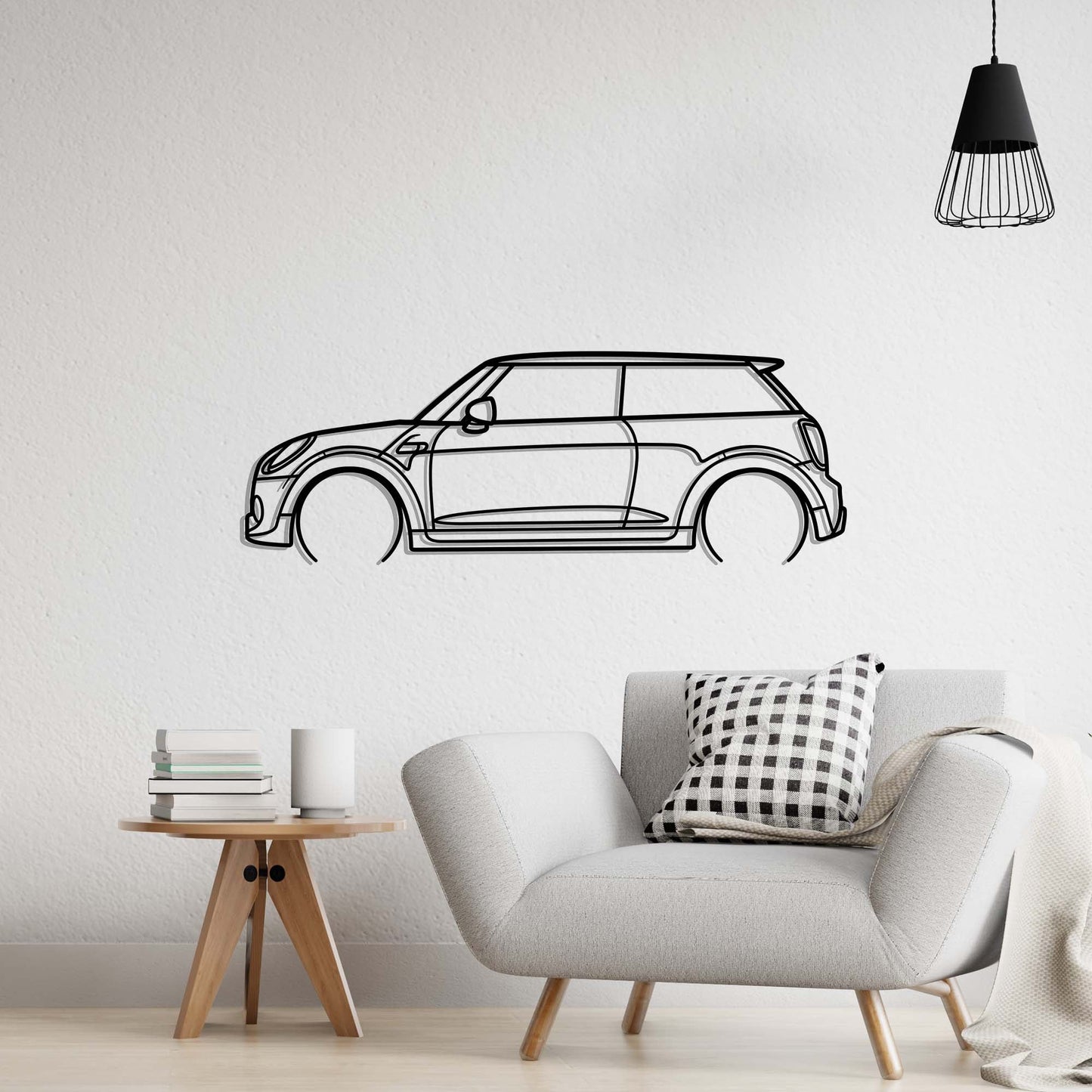 2019 Mini Cooper John Cooper Works Metal Silhouette Metal Wall Art