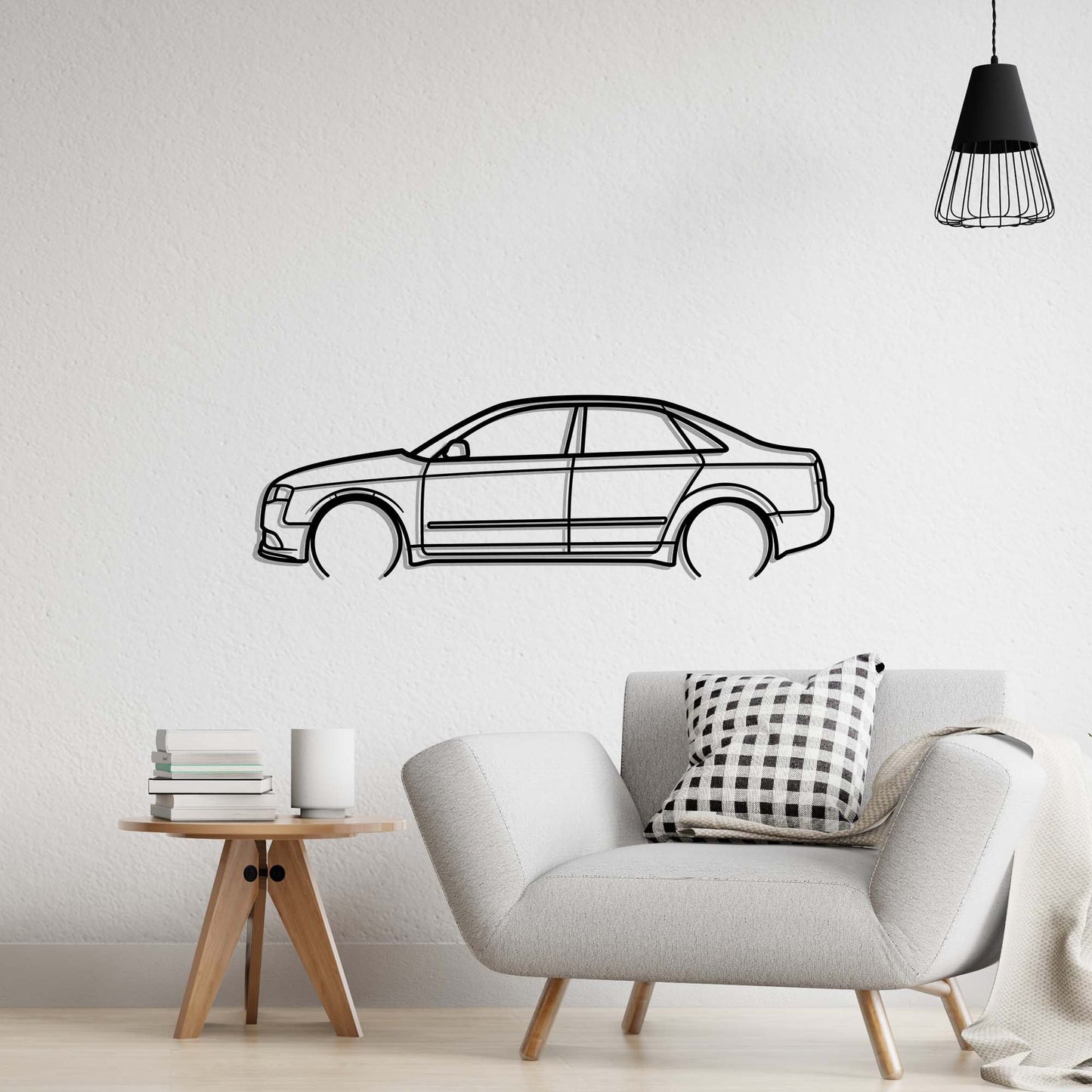 Audi A4 B7 S Line Metal Silhouette Metal Wall Art