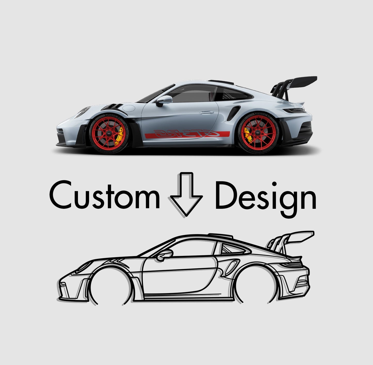 Your Custom Metal Car Silhouette Metal Wall Art