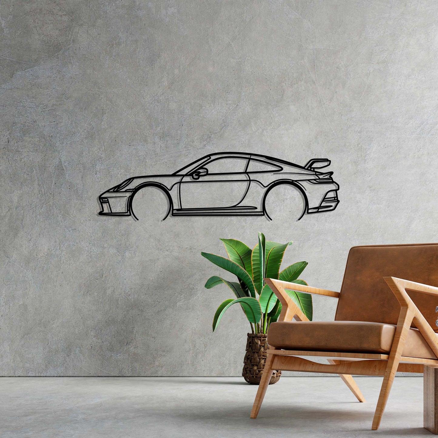 2022 Porsche 911 (992) GT3 Metal Silhouette Metal Wall Art