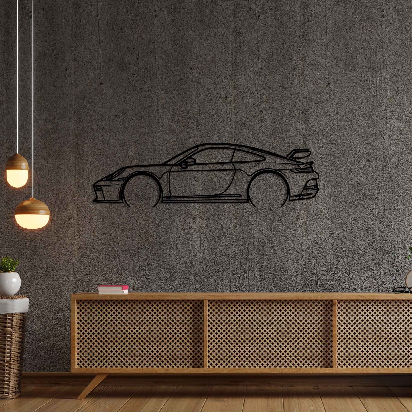 2022 Porsche 911 (992) GT3 Metal Silhouette Metal Wall Art