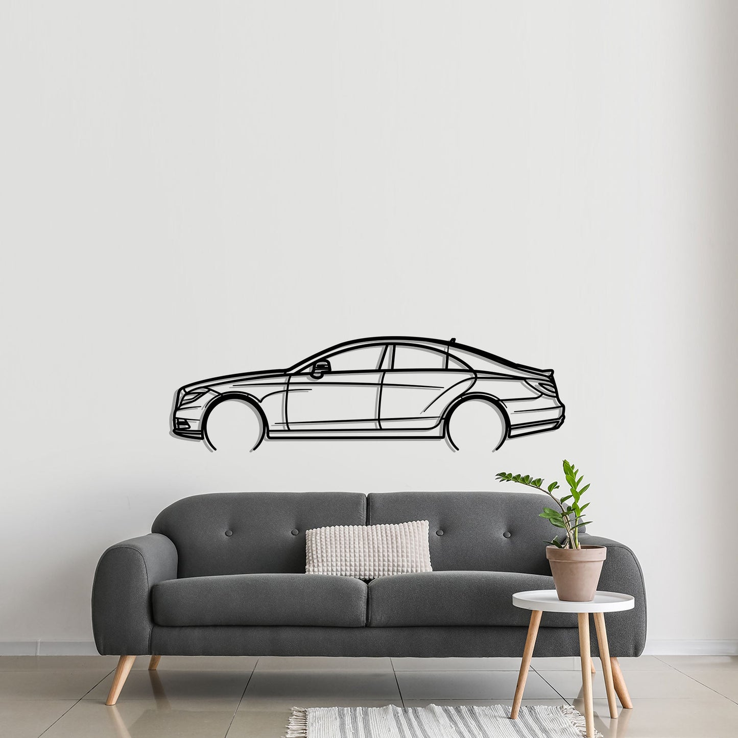 2013 Mercedes-Benz CLS 550 Metal Silhouette Metal Wall Art