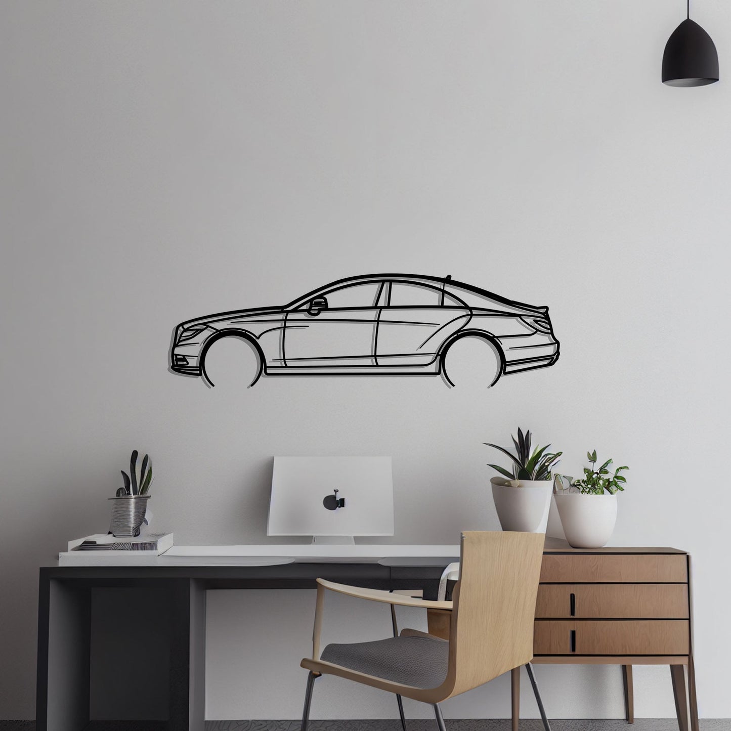 2013 Mercedes-Benz CLS 550 Metal Silhouette Metal Wall Art