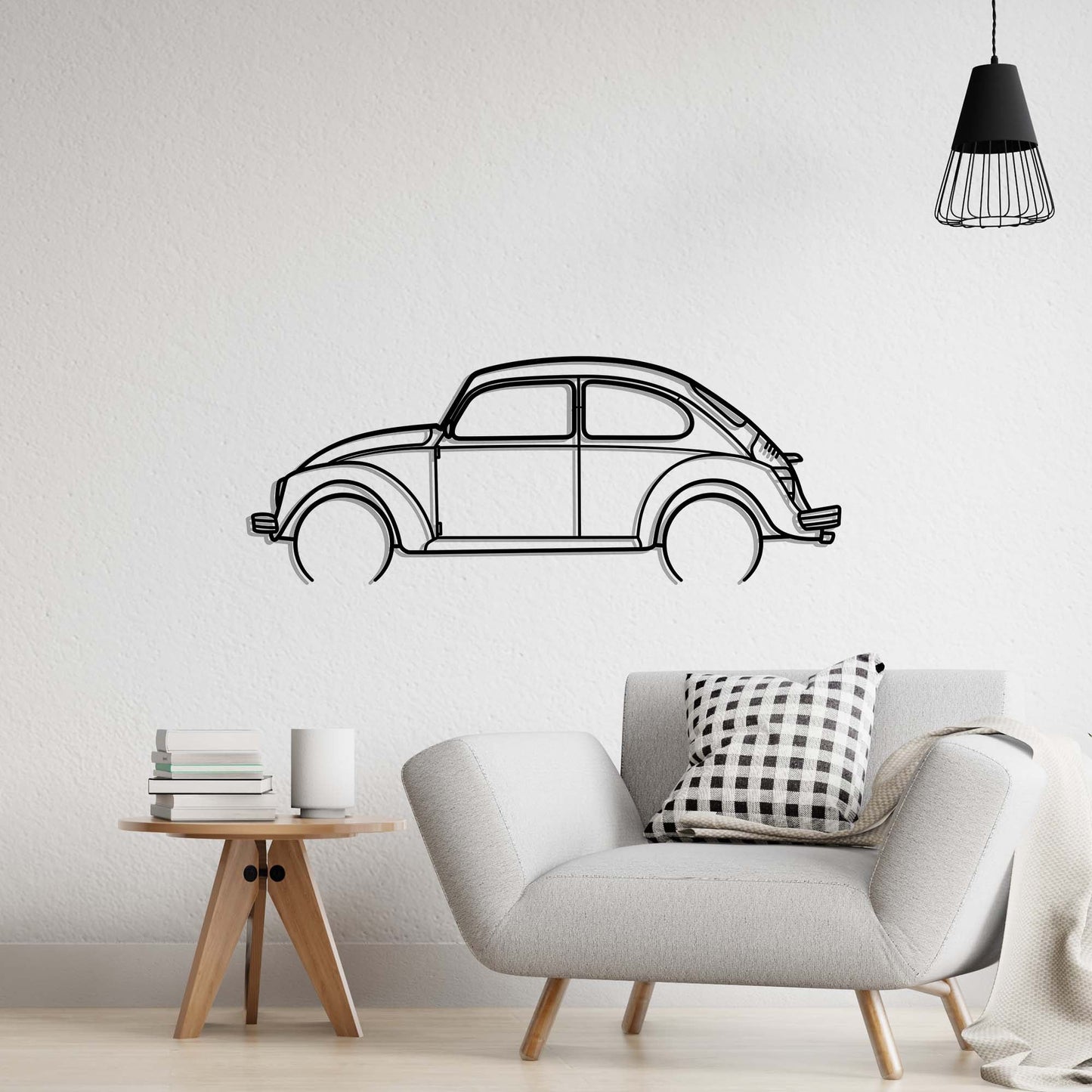 Volkswagen Beetle Metal Silhouette Metal Wall Art