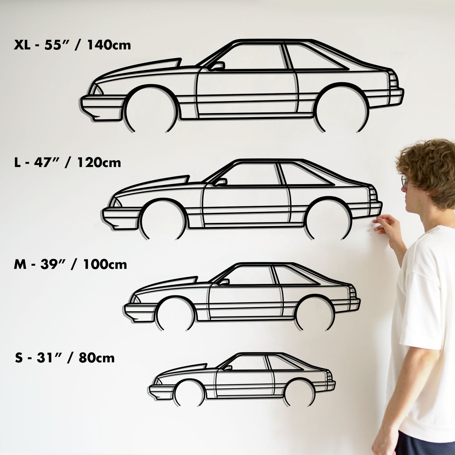 1984 Ford Mustang Foxbody Metal Silhouette Metal Wall Art