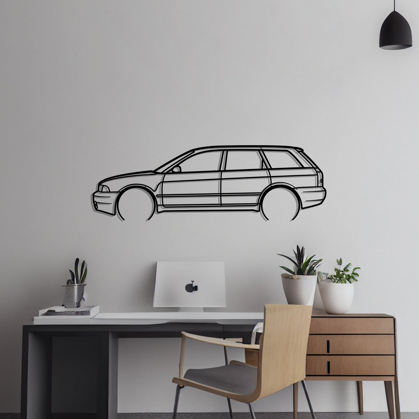 Audi S4 B5 Metal Silhouette Metal Wall Art