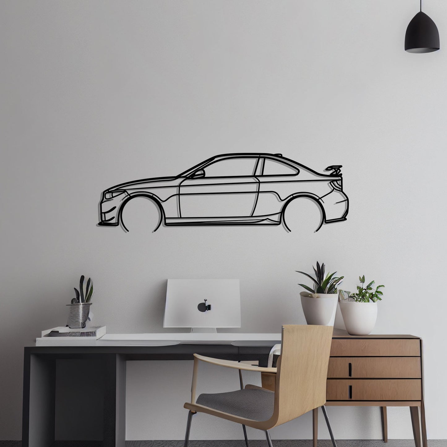 BMW M235i Metal Silhouette Metal Wall Art