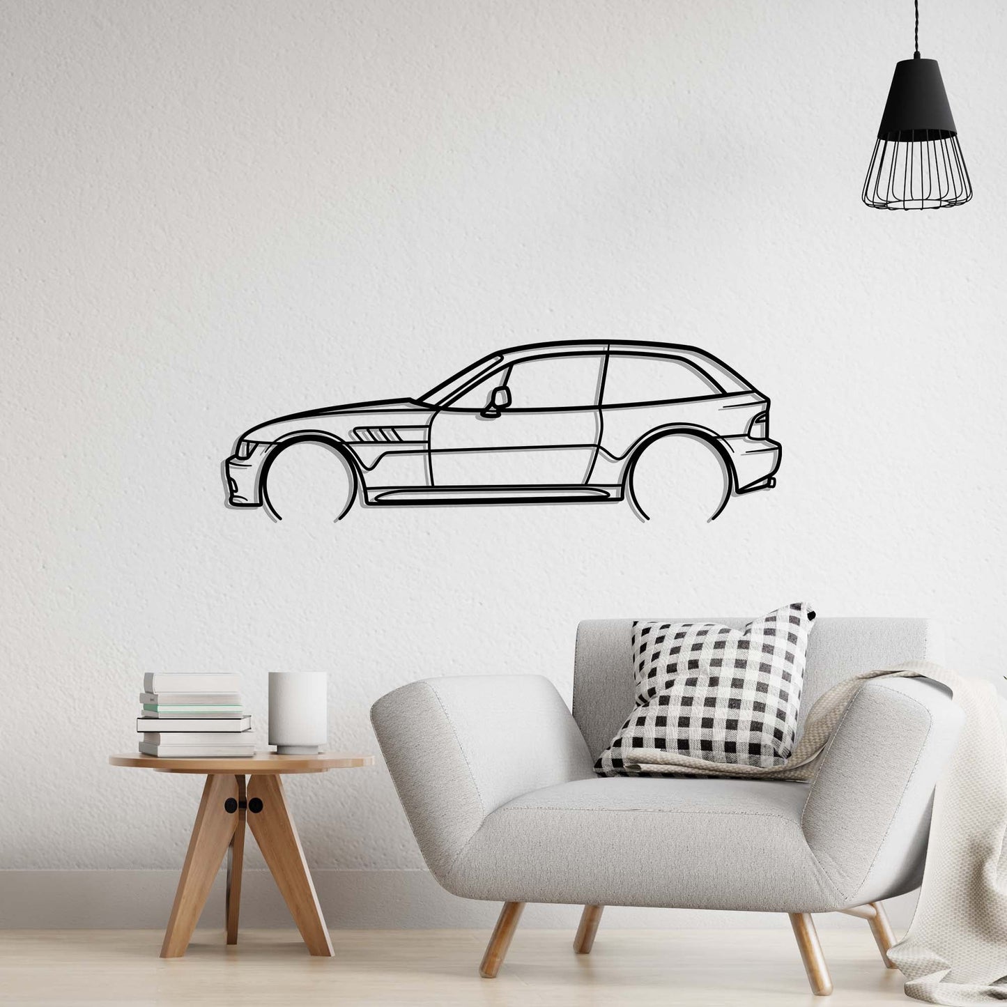 2000 BMW Z3 Coupe Metal Silhouette Metal Wall Art