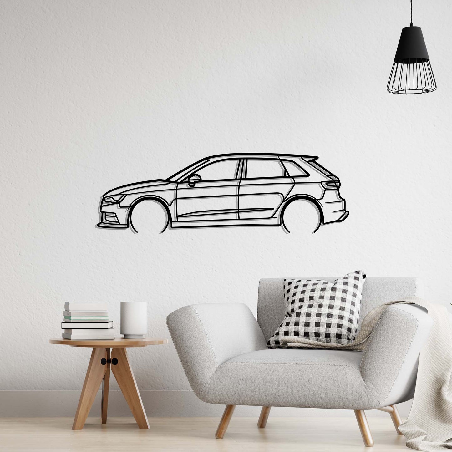 Audi A3 Metal Silhouette Metal Wall Art