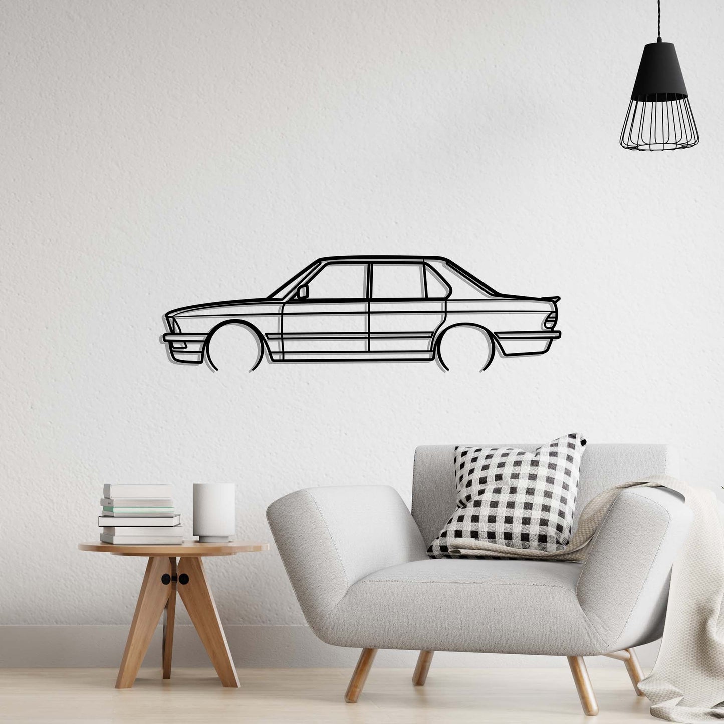 1984 BMW E28 M5 Metal Silhouette Metal Wall Art