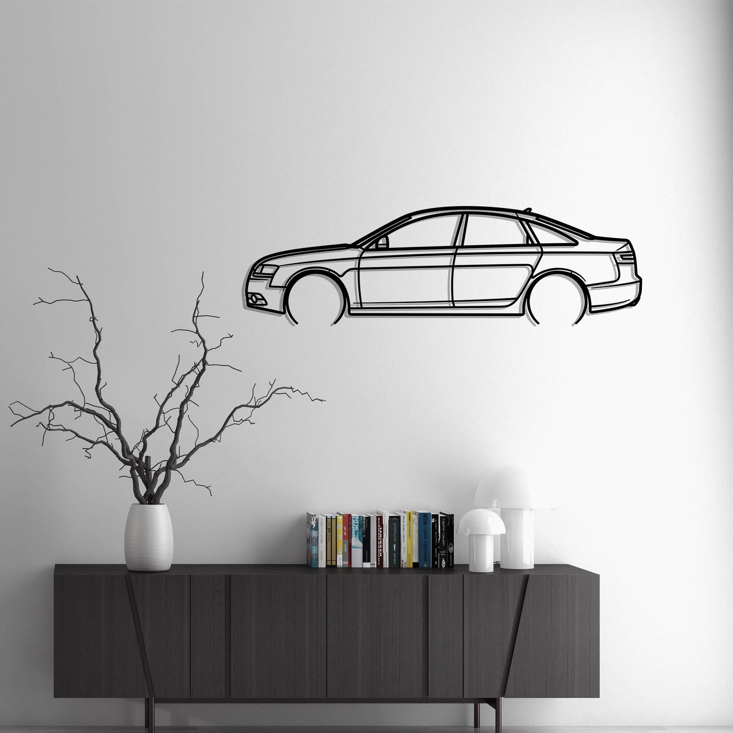 2009 Audi A6 4F Facelift Metal Silhouette Metal Wall Art