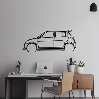 2008 Suzuki Swift Sport Metal Silhouette Metal Wall Art