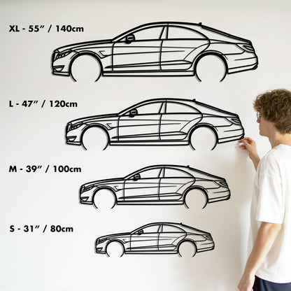 Mercedes-Benz CLS63 AMG Metal Silhouette Metal Wall Art