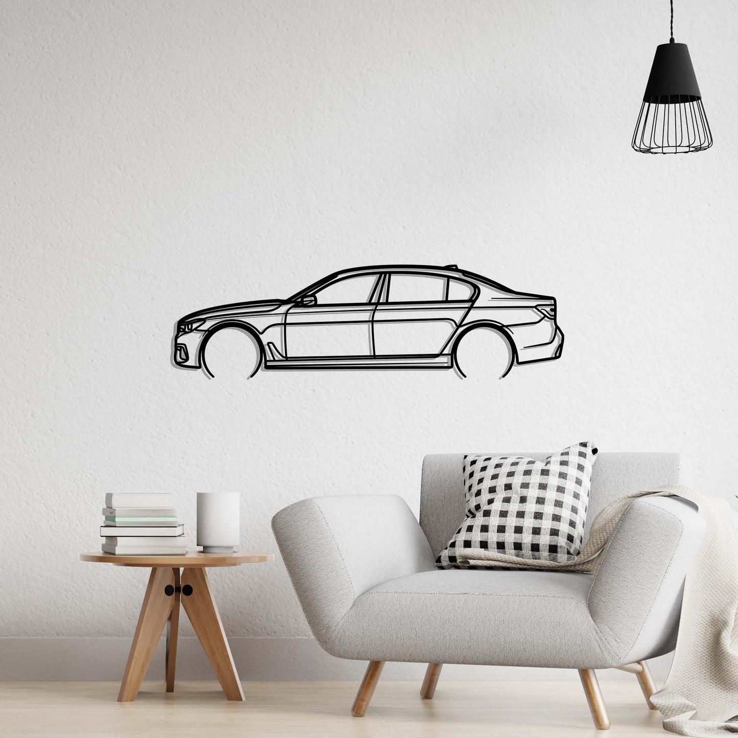 2018 BMW 750Li G12 Metal Silhouette Metal Wall Art