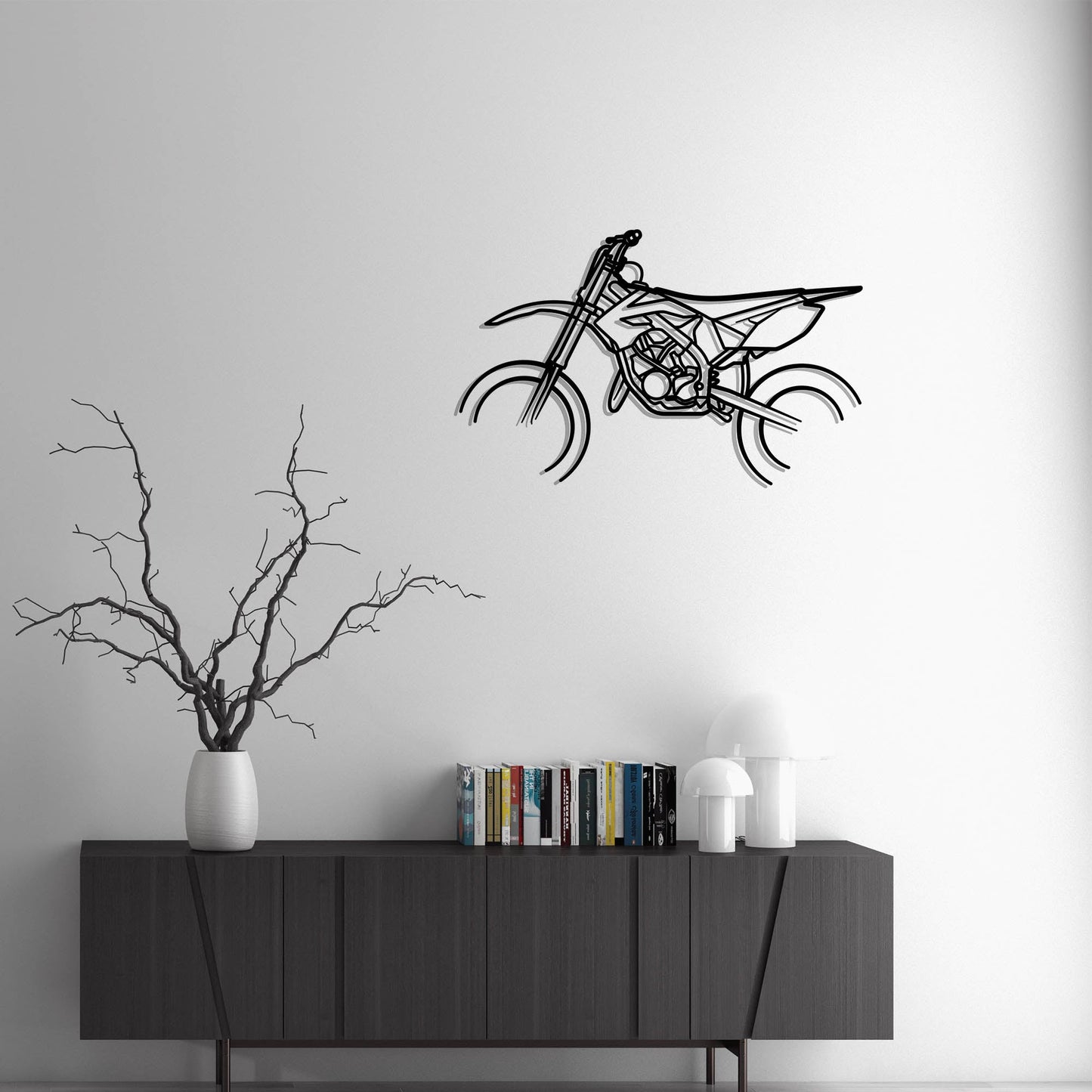 Motocross Motorcycle TM MX 85 Racing Metal Silhouette Metal Wall Art