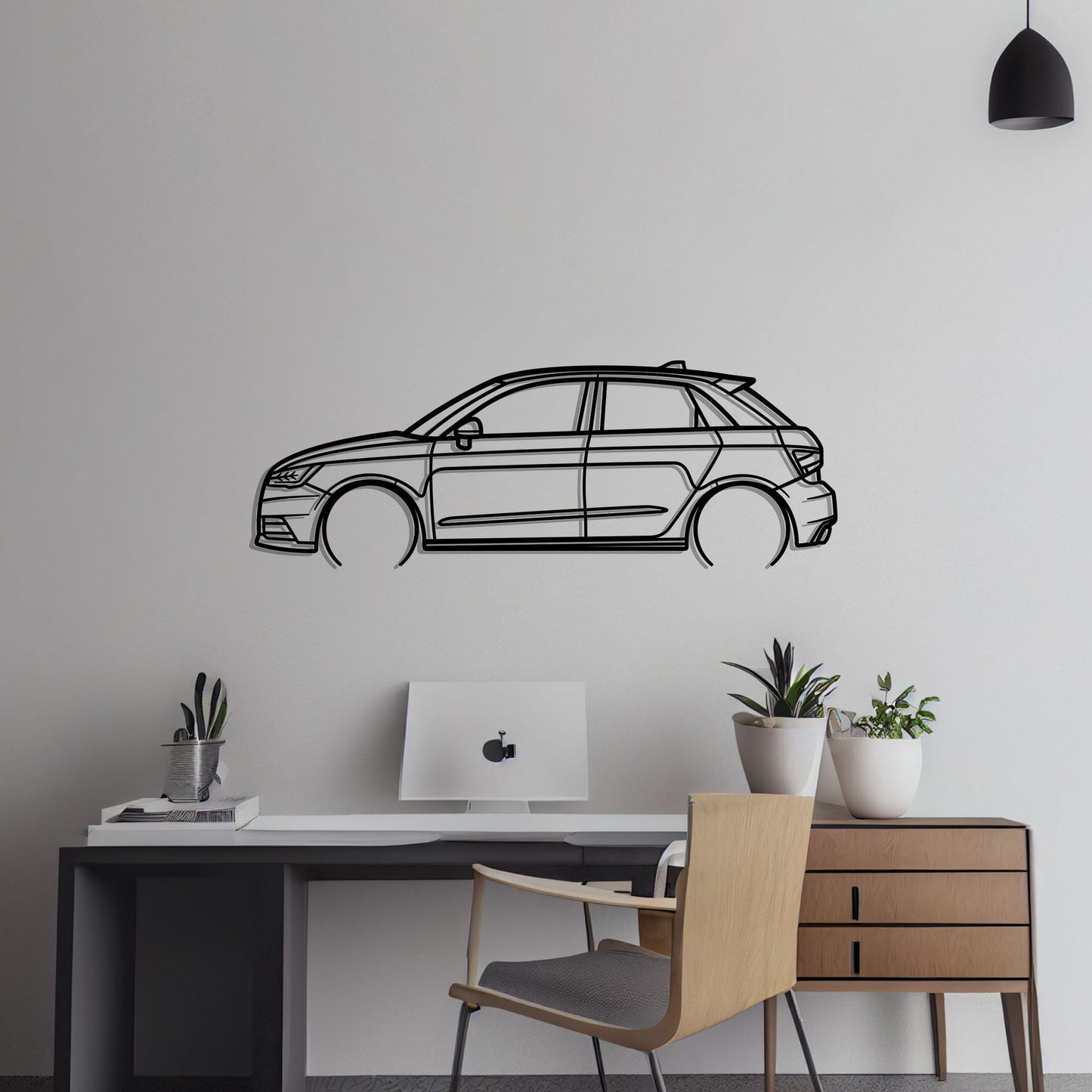 2017 Audi A1 Sportback Adrenalin Metal Silhouette Metal Wall Art