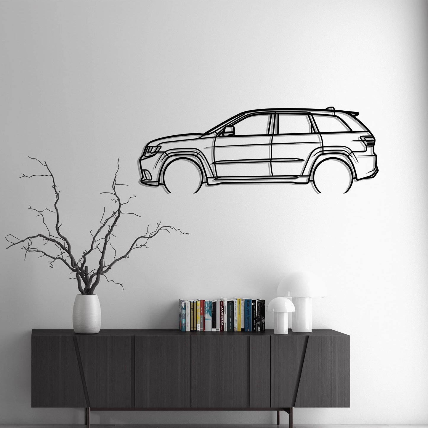 2018 Jeep Grand Cherokee Trackhawk Metal Silhouette Metal Wall Art