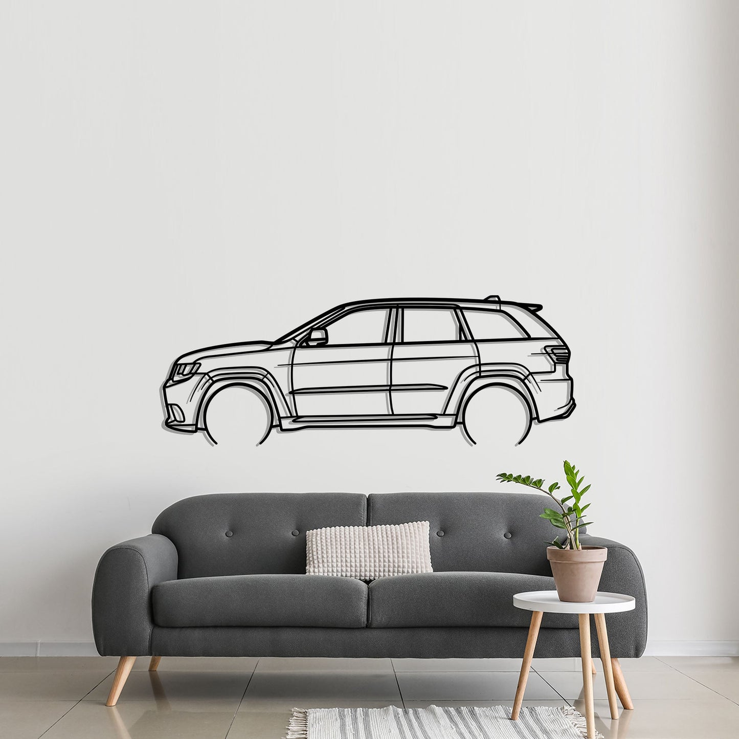 2018 Jeep Grand Cherokee Trackhawk Metal Silhouette Metal Wall Art